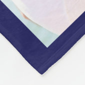 Liebe Sie für immer 4 Foto Blue Fleece Blanket (Ecke)