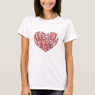 Liebe Sie für immer Herzform T-Shirt