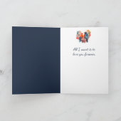 Liebe Sie für immer Jubiläum Lovebirds Karte (Innenseite)