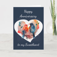 Liebe Sie für immer Jubiläum Lovebirds
