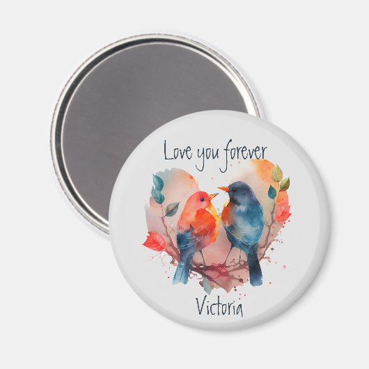 Liebe Sie für immer lieben Individuelle Name Datum Magnet (Vorderseite/Rückseite)