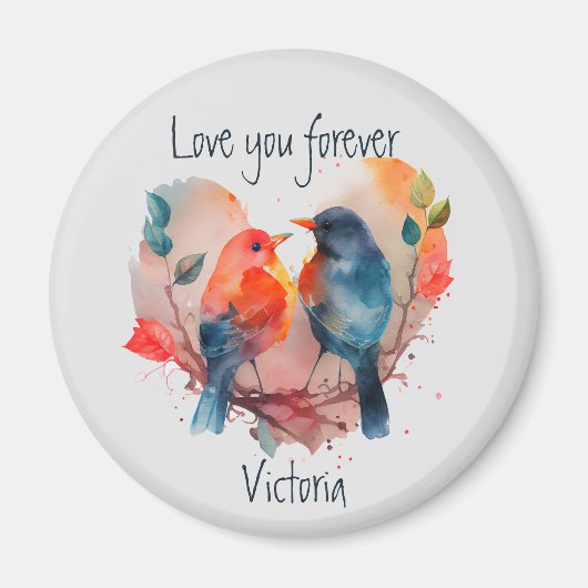 Liebe Sie für immer lieben Individuelle Name Datum Magnet (Vorne)