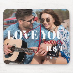 Liebe Sie für immer Moderne Valentine Maßgeschneid Mousepad
