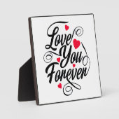 Liebe Sie für immer Tabletop Plaque mit Easel Fotoplatte (Vorderseite)