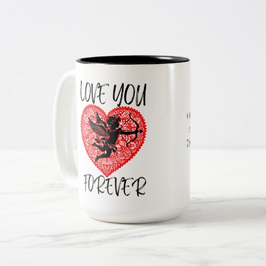 Liebe Sie für immer Tasse (Vorderseite Links)