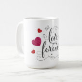 Liebe Sie für immer Valentinstag Kaffee Tasse (Vorderseite Links)