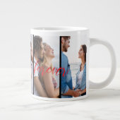 Liebe Sie für immer vertikale FotoCollage individu Jumbo-Tasse (Rechts)