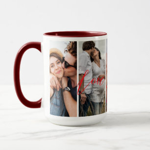 Liebe Sie für immer vertikale FotoCollage individu Tasse