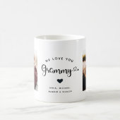Liebe Sie Grammy Hört Custom Zwei Foto Kaffee Tass Kaffeetasse (Mittel)