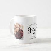 Liebe Sie Gran Hearts Custom Zwei Foto Trendy Chic Kaffeetasse (Vorderseite Links)