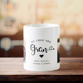 Liebe Sie Gran Hearts Custom Zwei Foto Trendy Chic Kaffeetasse