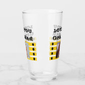 Liebe Sie Grandad zwei Foto schwarz-gelbes Bier Glas (Links)