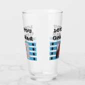 Liebe Sie Grandad zwei Fotos schwarzes blaues Bier Glas (Links)