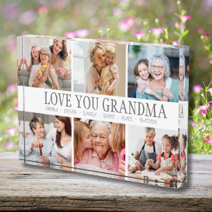 LIEBE SIE GRANDMA Individuelle Name Foto Foto Bloc