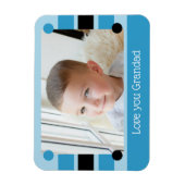 Liebe Sie Großblaues und schwarzes Foto Magnet (Vertikal)