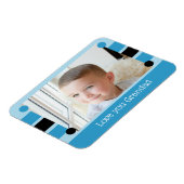 Liebe Sie Großblaues und schwarzes Foto Magnet (Linke Seite)