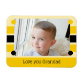 Liebe Sie Großgelb und schwarz Foto Magnet (Horizontal)