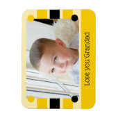 Liebe Sie Großgelb und schwarz Foto Magnet (Vertikal)