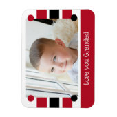 Liebe Sie Großrotes und Schwarzes Foto Magnet (Vertikal)