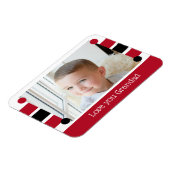 Liebe Sie Großrotes und Schwarzes Foto Magnet (Linke Seite)