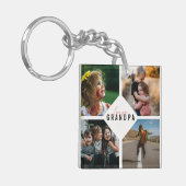 Liebe Sie Großvater Foto Collage Achtung Schlüsselanhänger (Vorderseite links)