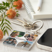 Liebe Sie Großvater Foto Collage Achtung Schlüsselanhänger (Vorderseite rechts)