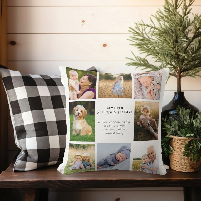 Liebe Sie Großvater und Großmutter FotoCollage Kissen (Von Creator hochgeladen)
