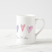 Liebe Sie heißen Wasserfarbe süße Herzen Valentine Porzellantasse (Rechts)