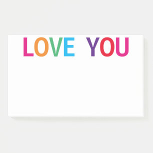 Liebe Sie hell mehrfarbig 10 x 6 Post-it Klebezettel