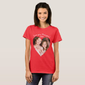 Liebe Sie Herz Foto Rahmen Niedlich T-Shirt (Vorne ganz)