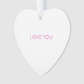 LIEBE SIE Herz Moderne Typografie Ornament (Vorderseite)