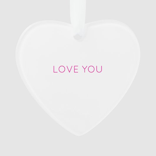 LIEBE SIE Herz Moderne Typografie Ornament (Vorderseite)