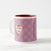 Liebe Sie Herzen Zweifarbige Tasse (Vorderseite Links)