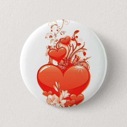 Liebe Sie Herzvalentine Romantische Liebe Button (Vorderseite)