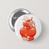 Liebe Sie Herzvalentine Romantische Liebe Button (Vorne & Hinten)