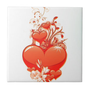 Liebe Sie Herzvalentine Romantische Liebe Fliese
