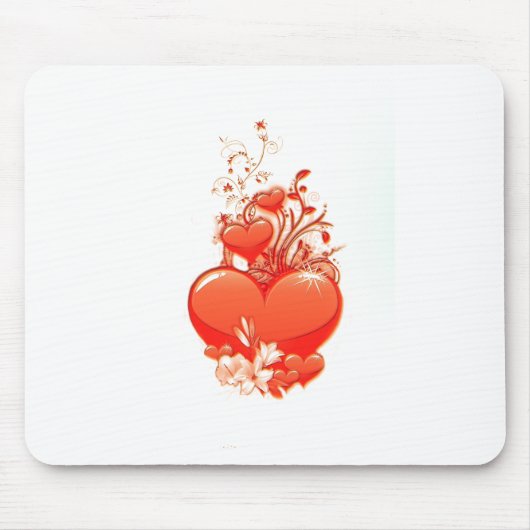 Liebe Sie Herzvalentine Romantische Liebe Mousepad (Vorne)
