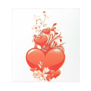 Liebe Sie Herzvalentine Romantische Liebe Notizblock