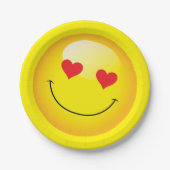 Liebe Sie hören Augen Niedlich Emoji Engagement Pa Pappteller (Vorderseite)