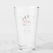 Liebe Sie Illustrierter romantischer Glass Cup Glas (Rückseite)