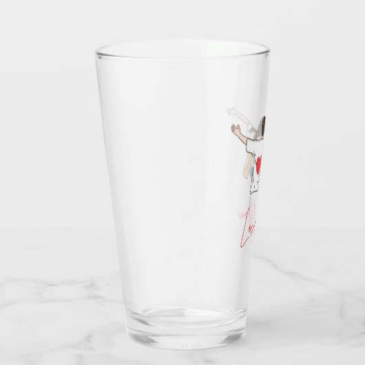Liebe Sie Illustrierter romantischer Glass Cup Glas (Rechts)