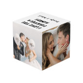 Liebe Sie immer Custom Couple Fotos & Names Würfel (Rückseite Schrägansicht)