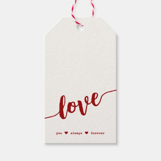 "Liebe Sie immer für immer" Geschenkanhänger (Vorderseite)