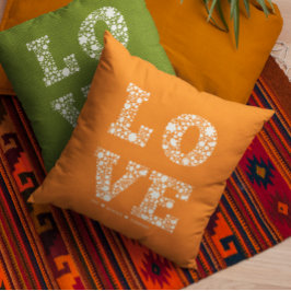 "LIEBE Sie, immer, für immer" Helle Orangefarbene Kissen