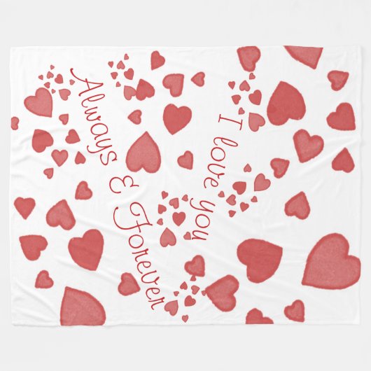 Liebe Sie immer und für immer leblos Fleecedecke (Vorderseite (Horizontal))