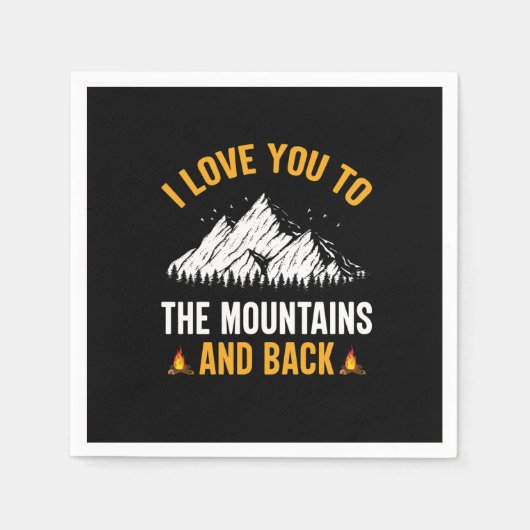 Liebe Sie in die Berge und zurück Serviette (Vorderseite)
