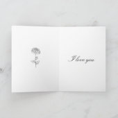 LIEBE Sie Karte blau Valentinkarte Blume (Innenseite)