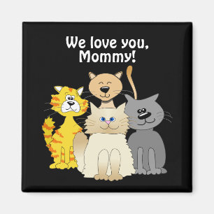 Liebe Sie Katzen Mama Viele Niedliche Cartoon Katz Magnet