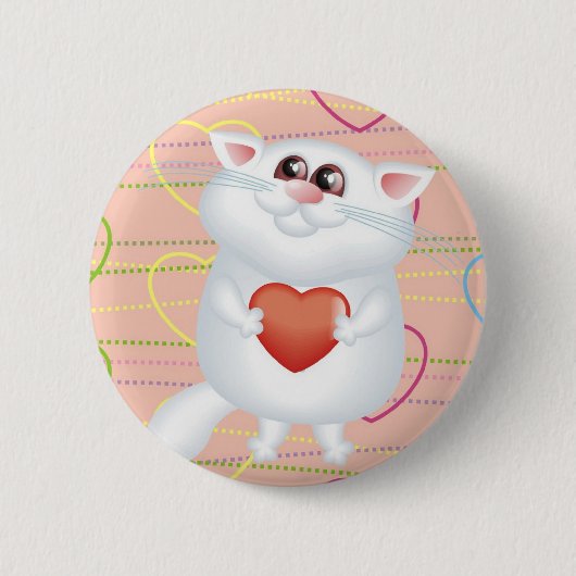 Liebe Sie Kittyknopf Button (Vorderseite)