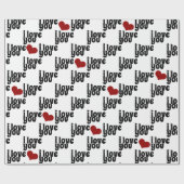 Liebe Sie kühne Herzvalentin Geschenkpapier (Flach)